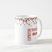 Mug Cute Espresso Yself Rouge Grand et Gras (Devant droit)