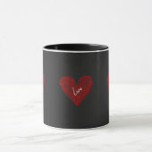 Mug Cute esthétique "Scribble Love Heart" Valentine's (Centre)