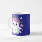 Mug Cute Fantôme Floral Kawaii Fantôme Halloween Kawai (Devant gauche)
