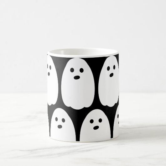 Mug Cute Fantôme noir et blanc (Centre)