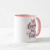 Mug Cute Feminine Pink Bow Graphic (Devant droit)