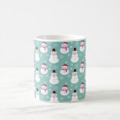 Mug Cute Festif Hiver Rose Frosty Snowman (Centre)