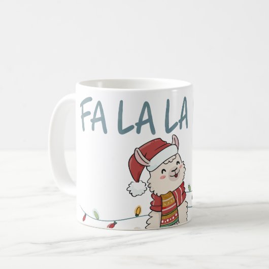 Mug Cute Festive Llama (Devant gauche)