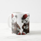 Mug  Cute Fez Hat Teddy in Cozy Winter Sweater (Devant gauche)