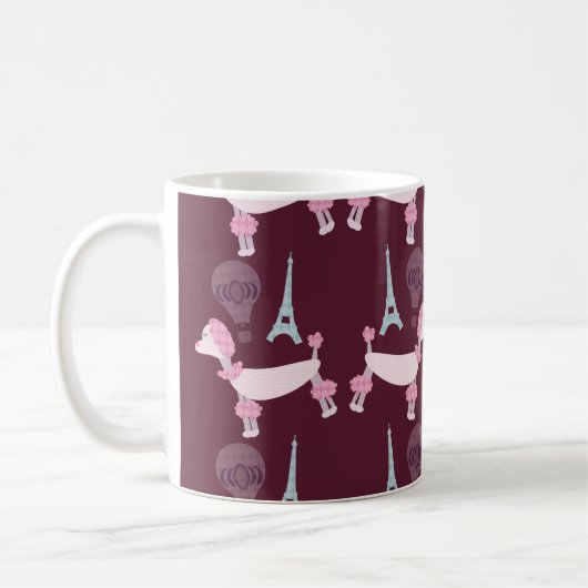 Mug Cute Fifties Paris Poodle Motif (Gauche)