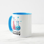 Mug Cute Flask & Tube Nous avons une grande chimie (Devant gauche)