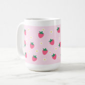 Mug Cute fleur de fraise image muette (Devant gauche)