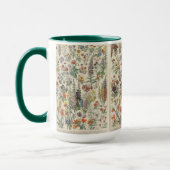 Mug Cute Floral Botanical Drawing by Adolphe Millot (Gauche)