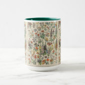 Mug Cute Floral Botanical Drawing by Adolphe Millot (Centre)