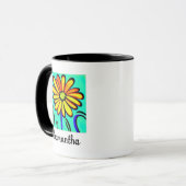 Mug Cute Floral Nom personnalisé Fleur Boug esthétique (Devant gauche)