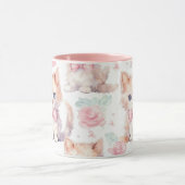 Mug Cute Fluffy Kittens avec Roses roses roses (Centre)