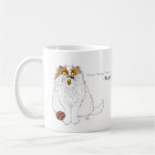 Mug Cute Fluffy Persian Cat Funny Meow Blue (Gauche)
