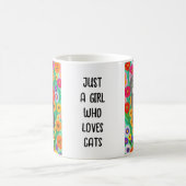 Mug Cute Folk Art Chat | Juste une fille qui aime les  (Centre)