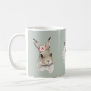 Mug Cute Forêt Boisée Animaux Aquarelle Florale