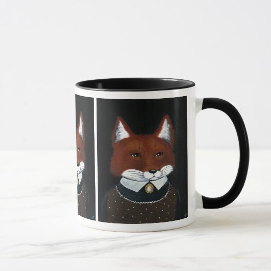 Mug Cute Fox American Gothic parodie sa nature boisée (Droite)