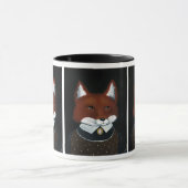 Mug Cute Fox American Gothic parodie sa nature boisée (Centre)