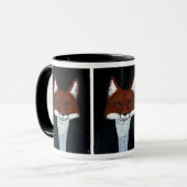 Mug Cute Fox American Gothic parodie sa nature boisée (Devant gauche)