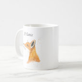Mug Cute Fox animal aquarelle faune boisée (Devant gauche)