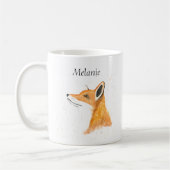 Mug Cute Fox animal aquarelle faune boisée (Gauche)
