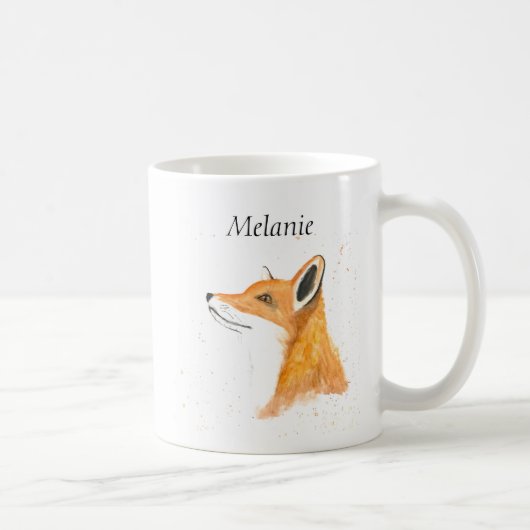 Mug Cute Fox animal aquarelle faune boisée (Droite)