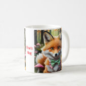 Mug Cute Fox avec arc vert et rose (Devant droit)