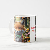 Mug Cute Fox avec arc vert et rose (Devant gauche)
