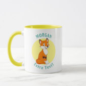 Mug Cute Fox, Personnaliser Nom & Message (Gauche)