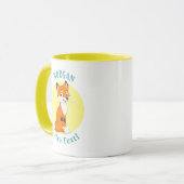 Mug Cute Fox, Personnaliser Nom & Message (Devant gauche)