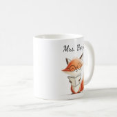 Mug Cute Fox Teacher Reading (Devant droit)