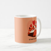 Mug Cute Foxes Couple Personnalisé Saint Valentin (Devant droit)