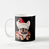 Mug Cute French Bulldog Santa Hat Merry Christmas T Sh (Gauche)