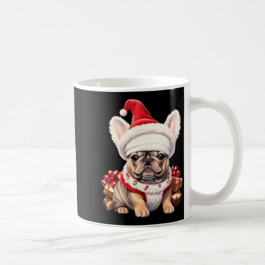Mug Cute French Bulldog Santa Hat Merry Christmas T Sh (Droite)