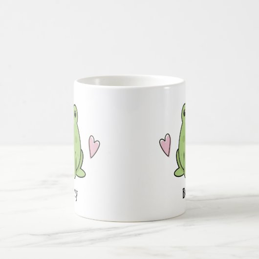 Mug Cute Frog Avec Coeur Pesonalisé (Centre)