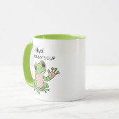 Mug Cute Frog Green et Lime Funny (Devant gauche)