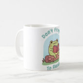 Mug Cute Frog Happily Reading Dont Froget To Read Funn (Devant gauche)