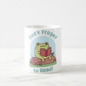 Mug Cute Frog Happily Reading Dont Froget To Read Funn (Centre)