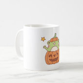 Mug Cute Frog In Carved Pumpkin Halloween (Devant gauche)