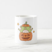 Mug Cute Frog In Carved Pumpkin Halloween (Centre)