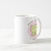 Mug Cute Frog Love Pun Jamais Frogret Je t'aime (Devant droit)