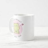 Mug Cute Frog Love Pun Jamais Frogret Je t'aime (Devant gauche)