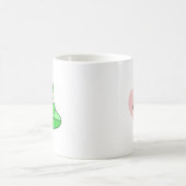 Mug Cute Frog personnalisé | Nom dans le coeur (Centre)