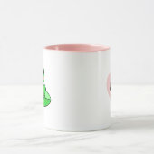 Mug Cute Frog personnalisé | Nom dans le coeur (Centre)