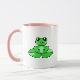 Mug Cute Frog personnalisé   Nom dans le coeur