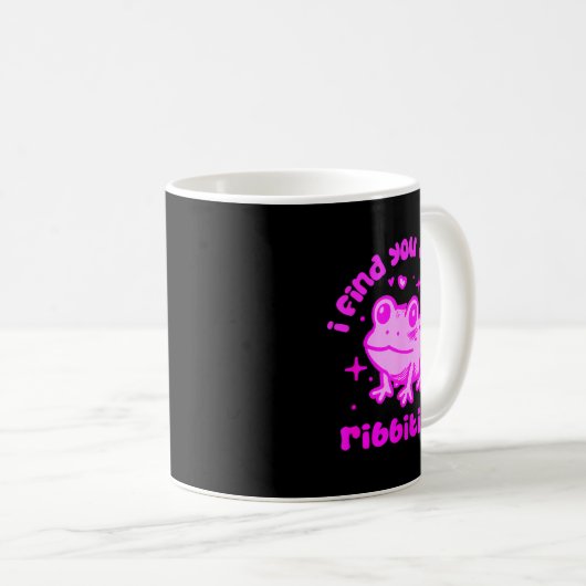 Mug Cute Frog Pun Ribbiting Frog Lovers Quote Design (Devant droit)