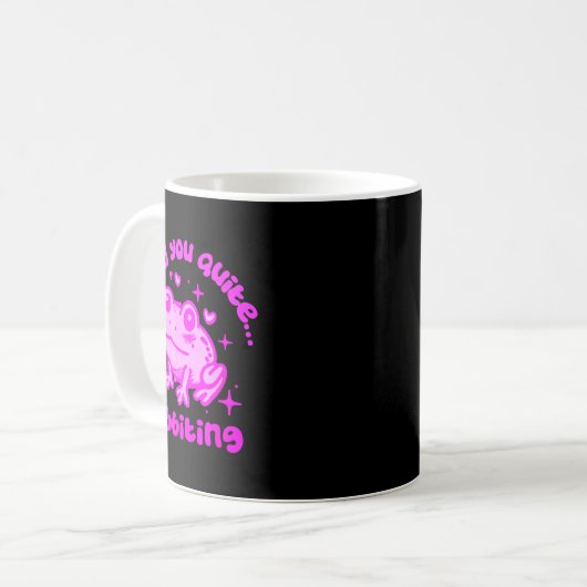 Mug Cute Frog Pun Ribbiting Frog Lovers Quote Design (Devant gauche)