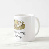Mug Cute Frog Reading - Books Are My Therapy (Devant droit)