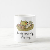 Mug Cute Frog Reading - Books Are My Therapy (Centre)