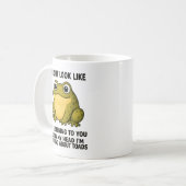Mug Cute Frog Toad ADHD Humor Meeting Survival Gift (Devant gauche)
