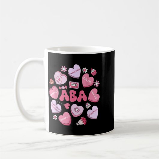 Mug Cute Funny Aba Therapy Candy Heart Slp Behavior Va (Gauche)