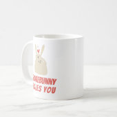 Mug Cute Funny Bunnies Lapin Pun Amour (Devant gauche)